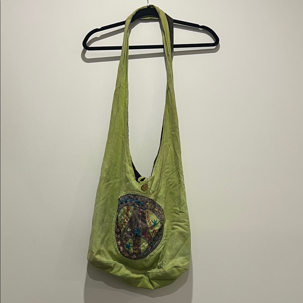 Green Boho Sling Bag